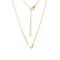 Collier à pendentif cœur doré avec gravure de la lettre J sur une fine chaîne à maillons - Lettre J / Or