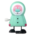Wind-up walking toy in mint green raincoat with pink face and white beard for Halloween - Wind-up Walking Blue Person