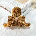 Elegant tortoiseshell cellulose acetate bow hair claw clip in amber finish - Amber Tortoise