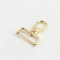 Polished gold metal swivel lobster clasp with removable screw bar for bag straps - Inner Diameter 3.2cm / Light gold
