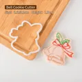 Bell-shaped Christmas fondant cookie cutter with bow tie, size 8.3x8.2cm, 3D embossed tool - Bell - Cutter