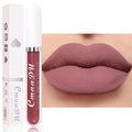 Détail du rouge à lèvres liquide mat couleur bois de rose avec son emballage carton - 08#