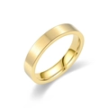 Anello a fascia semplice in acciaio titanio oro opaco da 4mm con finitura spazzolata - n.5 / Stile Semplice 4mm (Senza Lettera) / Oro Opaco