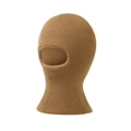 Brown knitted winter balaclava face mask with thick thermal protection for kids - Fits about 1-6 years old / Khaki