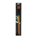 Flat tip nylon paint brush size 10 with wooden handle for acrylic and watercolor - Wood Grain Handle / HB-3340-10