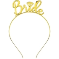 Detail eines goldenen Bride Haarreifs mit Diamant für Junggesellinnenabschiede - Gold
