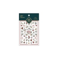 Stickers à ongles de Noël KX303 avec feuilles de houx et motifs festifs de vacances - KX-303 Nouveau Relief