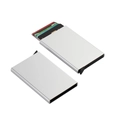 Silver RFID blocking aluminum automatic pop-up credit card holder set for men and women - Silver