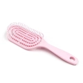 Rosa hohle spiralförmige Skelettbürste mit ergonomischem Griff und Aufhängeloch zum Styling - Flach Rund Rosa