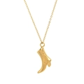 Western 18K gold plated stainless steel cowboy boot pendant with fine O-chain link - Boots Necklace - Gold
