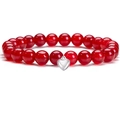 Roter Jadeit mit Herz
