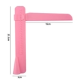 Pink adjustable cake leveler and slicer tool with precise height measurement markings - Adjustable Right Angle Icing Smoother / Pink