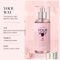 88ml Your Way fragrance mist in transparent bottle with silver nozzle and pink liquid - 8815/88ml