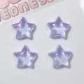 Purple gradient star resin accessories with glitter finish for DIY phone cases and hair clips - Mini Purple