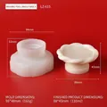 Silicone mold for DIY spiral wish pool candles with finished tray example - Single Base B
