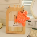 Cute bright orange plush turtle keychain with soft fur and silver lobster clasp - Bright Orange (Style 35) / 10cm