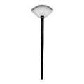 Pennello trucco a ventaglio professionale con setole sintetiche bicolore nero e bianco - Piccolo Base Bianca Punta Nera