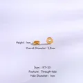 Golden sand finish 2.8mm spacer beads with 1mm hole for DIY jewelry making - Sand Gold Small Spacer 2.8*1mm (1pc)