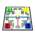 Foldable 15cm magnetic Ludo board game with colorful plastic pieces and a white die - Small Magnetic Ludo/Flight Chess