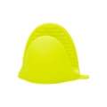 Lime green silicone oven mitt with non-slip ridges and hanging hole for kitchen safety - Yellow Green (Light Green)