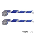Royal blue and silver double-sided velvet Christmas ribbon roll for tree decor - 5 Meters / Blue