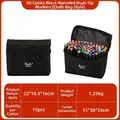 Ensemble de 80 marqueurs à double pointe avec corps noirs dans un sac de transport zippé - 80 Couleurs (Sac en Tissu)
