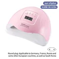 Pink 120W UV LED nail lamp SUN X5 Plus with 36 LEDs and digital timer for salon use - SUN X5 Plus Pink-EU Plug