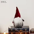 Christmas gnome doll in burgundy velvet hat with telescopic legs on vintage books - Burgundy Velvet Hat (Doll No. 16)