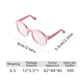 Pink round frame cat eye sunglasses for small dogs or cats with dimensions 9cm width - Pink Round Frame