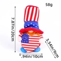 Patriotic USA gnome doll with stars and stripes pattern, 20cm height plush ornament - Independence Day Short Leg Gnome Male