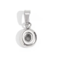 Minimalist silver bubble letter O pendant in stainless steel for DIY jewelry making - Steel-O