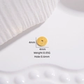Perline distanziatrici tonde da 4mm in argento sterling S925 dorato per gioielli DIY - Piccolo 4*4mm / Oro