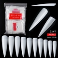 Professionele 500 stuks witte stiletto nageltips in diverse maten voor nagelstyling - Stijl 22# / 500 Stuks / Natuurlijke Kleur