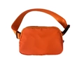 Detail of water-resistant orange sports waist bag with adjustable strap and buckle - 20*14*5cm / Orange