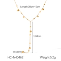 Spécifications détaillées de taille pour collier en Y en acier doré avec perles - Hc-n40462