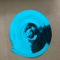 Glossy blue PVC spiral hanging decoration with metallic finish for party events - Shiny Single Spiral-Light Blue (6pcs/pack)