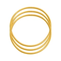 Set di tre bracciali dorati glitterati con finitura in lamina metallica - Set di anelli tondi in metallo dorato DIY (30077)