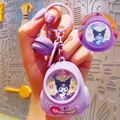 Purple Kuromi light-up keychain with a bell and glowing feature for bags - Glowing Mini Backpack-Purple Devil Rabbit