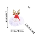 Cerchietto con cappello di Natale rosso con corna di renna dorate e rete per animali - Corna in Rete