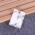 White marble pattern jewelry display cards for earrings and necklaces with hang holes - Marble No.10