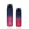 Set of 32oz frosted gradient sports water bottles in blue, purple, and red with lock lids - 600ml / Purple Red Gradient