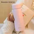 Mini matte pink-purple insulated water bottle with decorative strap and tassel, 18.5x6.7cm - Tassel Light Pink-400ml