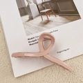 Pink matte large shark clip hair claw accessory on art book with soft lighting - 11cm / Hot Pink