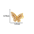 Funkelnder Schmetterlings-Ohrknorpelstecker in Goldoptik mit Pavé-Zirkonia-Steinen - 12# Pavé-Schmetterlings-Stil (2623-12# Gold)