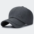 Dark grey baseball cap with textured fabric and SPORTS embroidery on the side - Dark Gray
