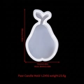 Molde de silicona con forma de pera para velas DIY con medidas para manualidades caseras - Molde para velas de pera