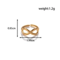 Anello regolabile con segno infinito dorato in acciaio inossidabile opaco - MN398-Simbolo dell'Infinito / Oro