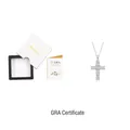 Collana croce in argento 925 con certificato GRA e scatola regalo di lusso - Collana Moissanite Argento S925 + Scatola a Cassetto + Certificato GRA