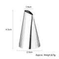 Stainless steel piping nozzle with teardrop tip for cake decorating, 2.5cm base size - Floral & Stripe