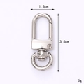 Silver zinc alloy lobster clasp with dimensions 1.3cm by 3.5cm and 6g weight details - 35mm D-Letter Door Buckle / Silver